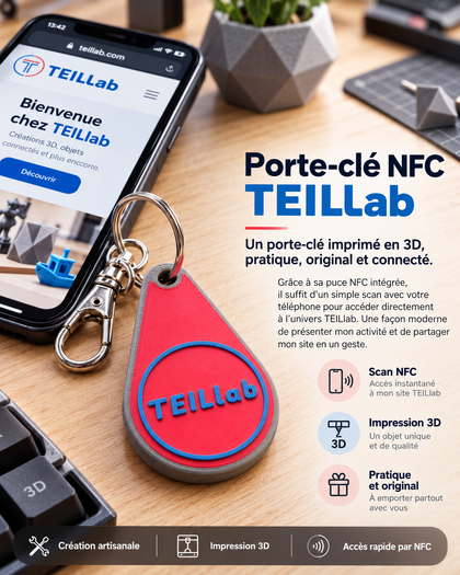 Porte-clé NFC personnalisable